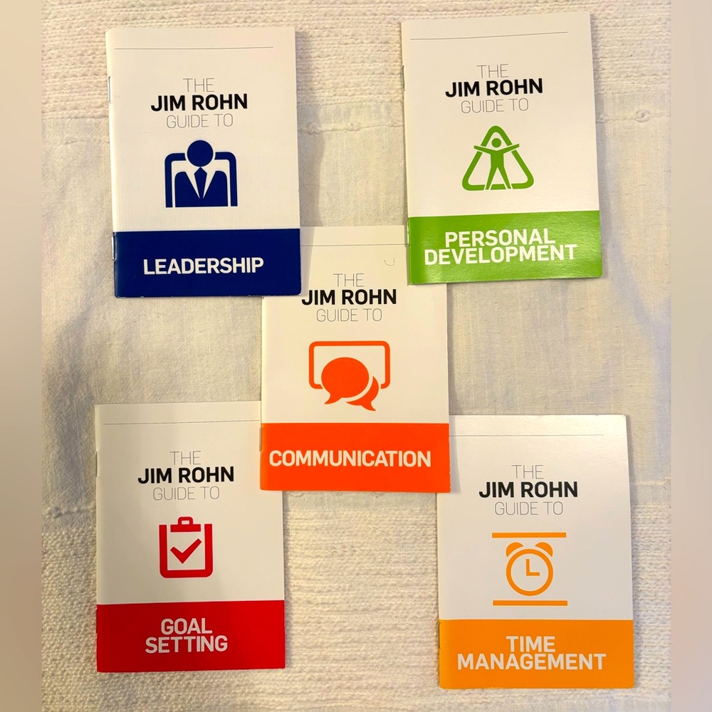 JIM ROHN GUIDE TO…Personal Growth mini books. Set of 5